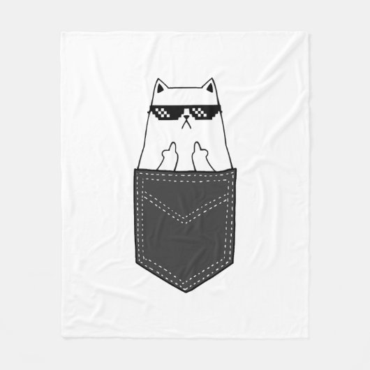 Couverture Polaire poche de chat (Devant)