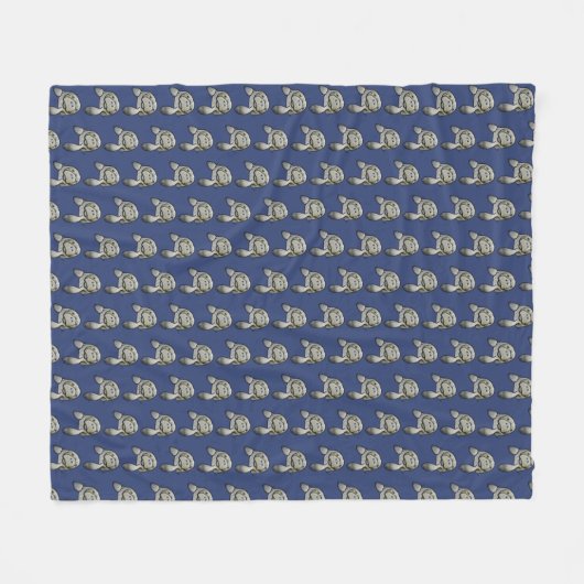 Couverture Polaire Pocket Manatee KiniArt (Devant (Horizontal))