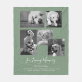 Couverture Polaire Poème cadeau Pet Dog Memorial Keepsaké Photo Colla (Devant)