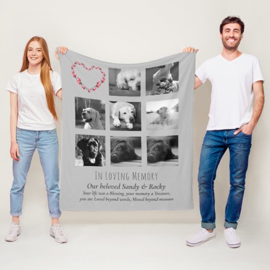 Couverture Polaire Poème cadeau Pet Dog Memorial Keepsaké Photo Colla (En situation)