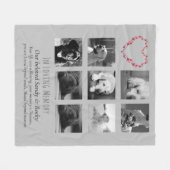 Couverture Polaire Poème cadeau Pet Dog Memorial Keepsaké Photo Colla (Devant (Horizontal))