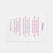 Couverture Polaire Poème de bébés (Devant (Horizontal))