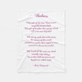 Couverture Polaire Poème de bébés (Devant)