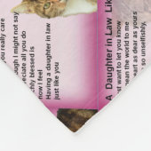 Couverture Polaire Poème de belle-fille de chats (Coin)