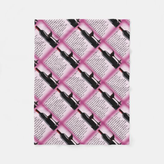 Couverture Polaire Poème   de belle-soeur de vin (Devant)