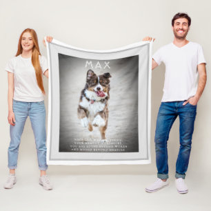 Couverture Polaire Poème de hommage au chien commémoratif pour anim