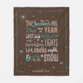 Couverture Polaire Poème de Noël de la saison ID593 (Devant)