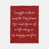 Couverture Polaire Poème de Noël sentimental (Devant)