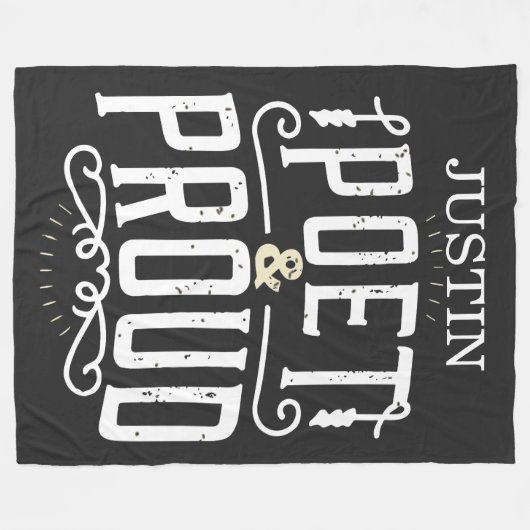 Couverture Polaire Poète et fier (Devant (Horizontal))