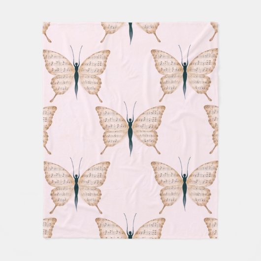 Couverture Polaire Poetic Butterfly Form Pink (Devant)