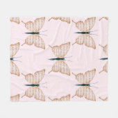 Couverture Polaire Poetic Butterfly Form Pink (Devant (Horizontal))