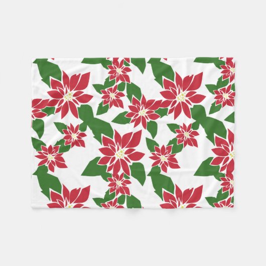 Couverture Polaire Poinsettia (Devant (Horizontal))