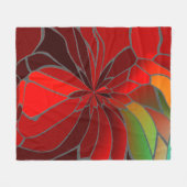 Couverture Polaire Poinsettia Abstraite (Devant (Horizontal))