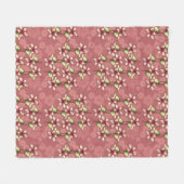 Couverture Polaire Poinsettias rouges et flocons de neige Noël hiver (Devant (Horizontal))