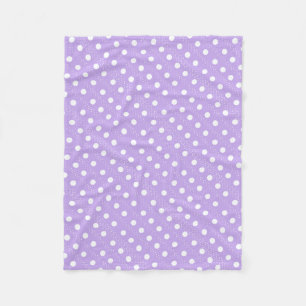 Couverture Polaire Point de polka blanc sur le pourpre