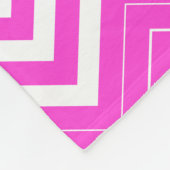 Couverture Polaire Point Polka Blanc Et Chevron Et Ruban Rose (Coin)