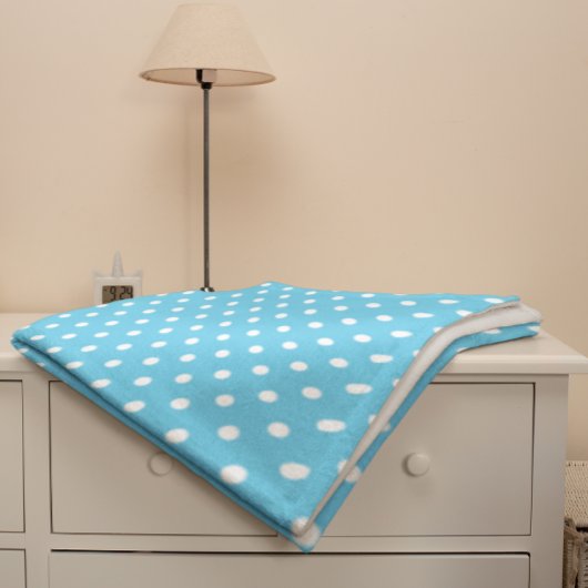 Couverture Polaire Point Polka bleu
