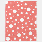 Couverture Polaire Point Polka de corail (Devant)