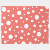 Couverture Polaire Point Polka de corail (Devant (Horizontal))