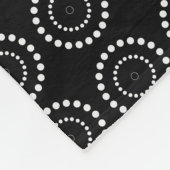 Couverture Polaire Point Polka noir et blanc (Coin)