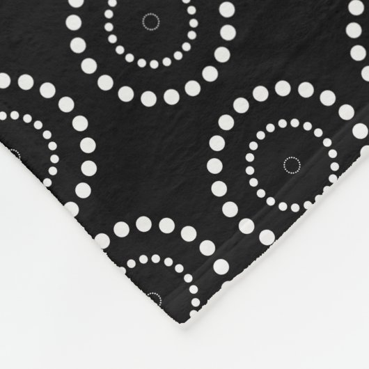 Couverture Polaire Point Polka noir et blanc (Coin)
