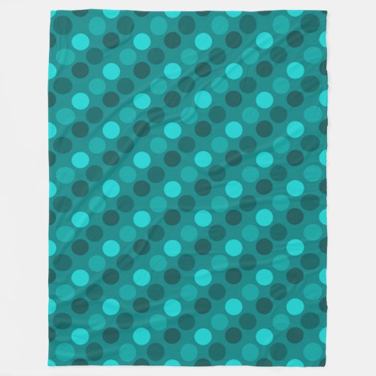 Couverture Polaire Point Polka Turquoise (Devant)