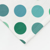 Couverture Polaire Point Polka vert et bleu (Coin)