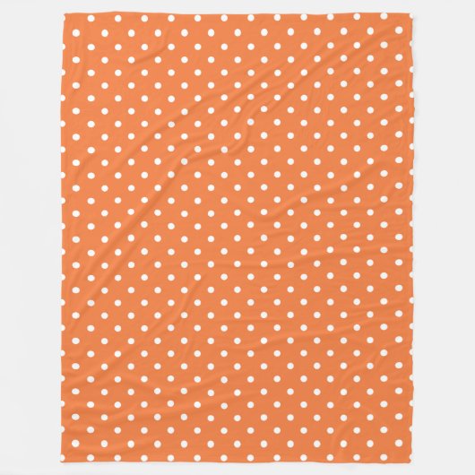 Couverture Polaire Pointe orange et blanc (Devant)