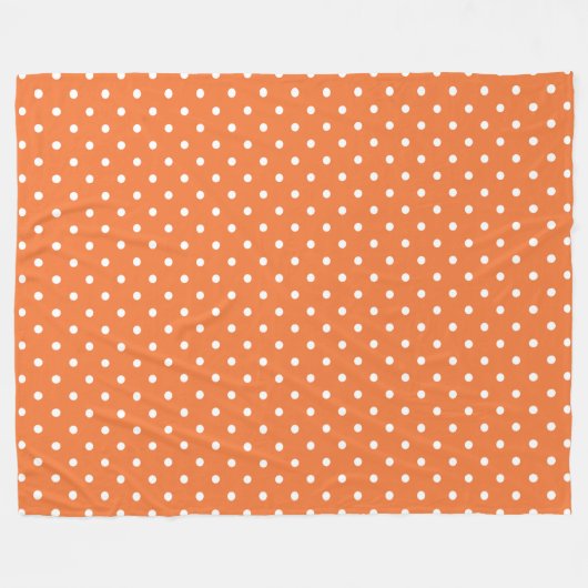 Couverture Polaire Pointe orange et blanc (Devant (Horizontal))