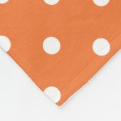 Couverture Polaire Pointe orange et blanc (Coin)