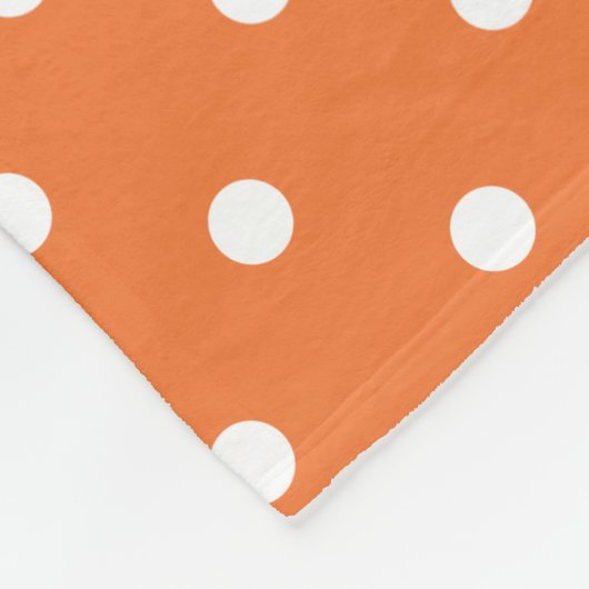 Couverture Polaire Pointe orange et blanc (Coin)