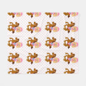 Couverture Polaire Pointe rose de petite fille (Devant (Horizontal))