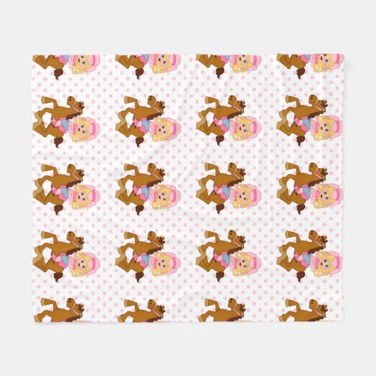 Couverture Polaire Pointe rose de petite fille (Devant (Horizontal))
