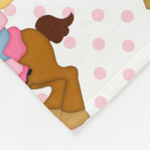 Couverture Polaire Pointe rose de petite fille (Coin)