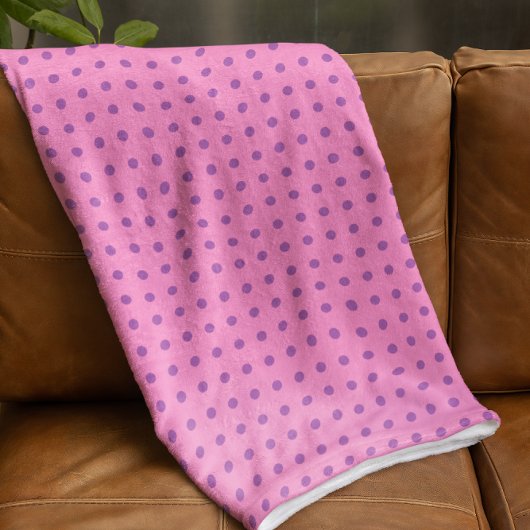 Couverture Polaire Pointe rose et violet