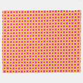 Couverture Polaire Pointe rose Jaune Chic (Devant (Horizontal))