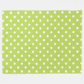 Couverture Polaire Pointe verte et blanche de feuille de palme tropic (Devant (Horizontal))