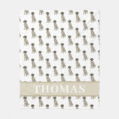 Couverture Polaire Pointer allemand à poil court (foie et blanc) (Devant)