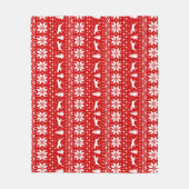 Couverture Polaire Pointer Chien Silhouettes Noël Fête Motif (Devant)