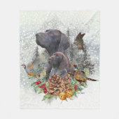 Couverture Polaire Pointeur à poils courts allemand en hiver (Devant)