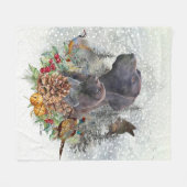 Couverture Polaire Pointeur à poils courts allemand en hiver (Devant (Horizontal))