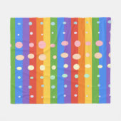 COUVERTURE POLAIRE POINTS ARC-EN-CIEL RAYÉS (Devant (Horizontal))