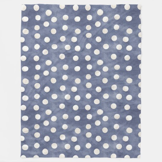 Couverture Polaire Points Blancs Bleus (Devant)