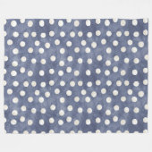 Couverture Polaire Points Blancs Bleus (Devant (Horizontal))