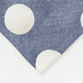 Couverture Polaire Points Blancs Bleus (Coin)