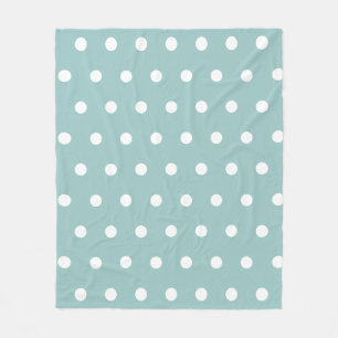 Couverture Polaire Points blancs Motif géométrique Bleu coquille d'oe