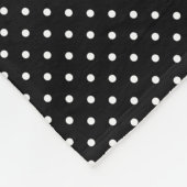 Couverture Polaire Points blancs Point Polka noir (Coin)