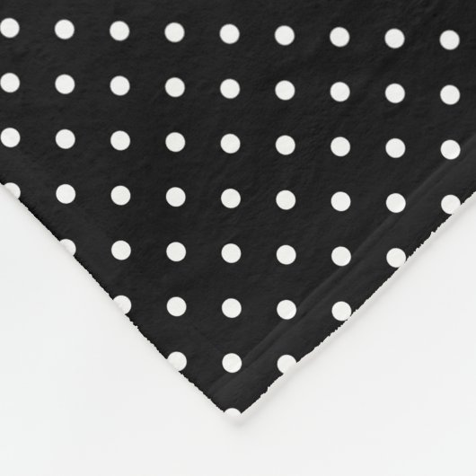 Couverture Polaire Points blancs Point Polka noir (Coin)