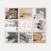 Couverture Polaire Points blancs roses Equine Photo Girl Cheval Lover (Devant (Horizontal))