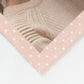 Couverture Polaire Points blancs roses Equine Photo Girl Cheval Lover (Coin)